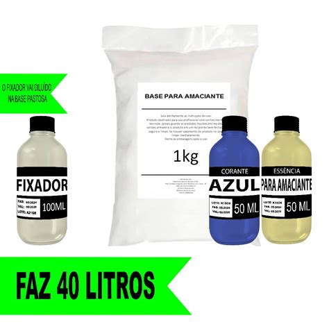 Base Kit Completo Para Fabricar Amaciante 1 Kg Faz 40l Shopee Brasil