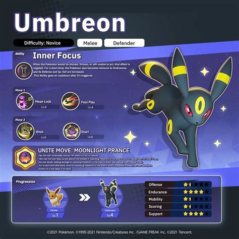 Centro Pokémon on Twitter Movimientos y habilidades de Umbreon en