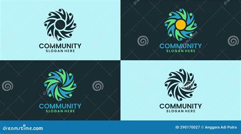 Community People Logo Design Ideas Stock Vector - Illustration of ...