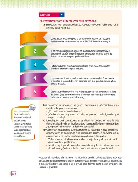 Formación Cívica y Ética Segundo Telesecundaria 2022 2023 Página 132