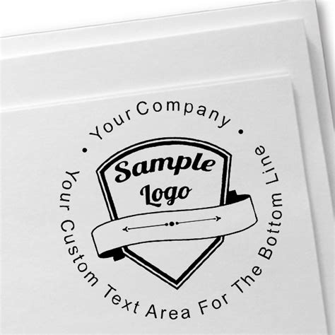 Custom Image and Text Round Logo Stamp - Simply Stamps