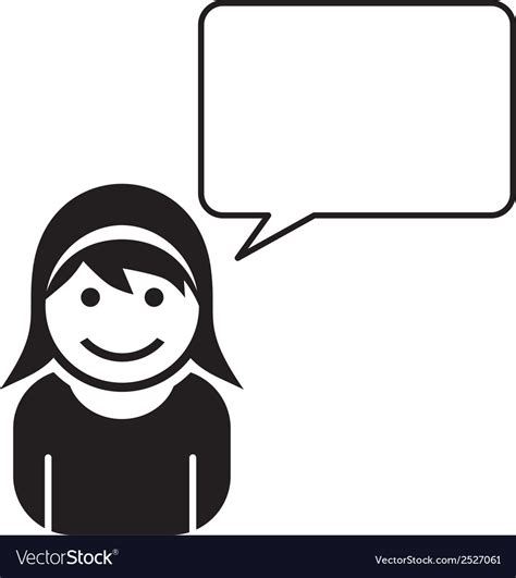 Person talking icon Royalty Free Vector Image - VectorStock