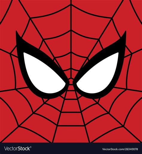 Superhero mask big eyes vector image on VectorStock in 2023 | Spiderman drawing, Spiderman ...