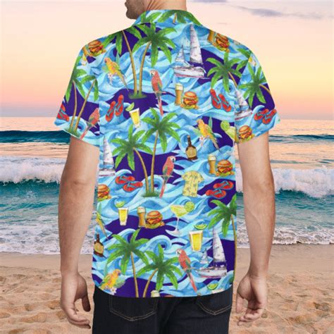 Jimmy Buffett Hawaiian Shirt Parrothead Beach Party Tropical Vacation