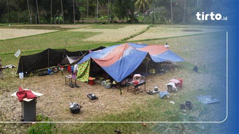 Korban Gempa Di Mataram Ntb Memilih Tidur Di Tenda Darurat