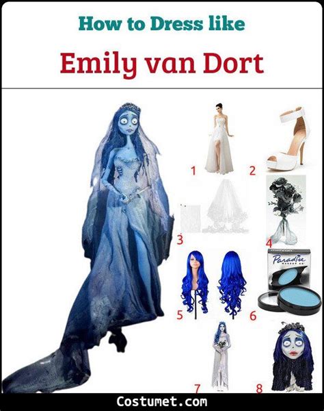 An Image Of How To Dress Like Emly Van Dort From Corpse Bride Costume