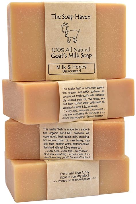 Amazon 4 Goat Milk Soap Bars With Honey Handmade In USA All