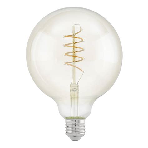 Ampoule Globe LED E27 G125 4 W Spiral Blanc Chaud Luminaire Fr