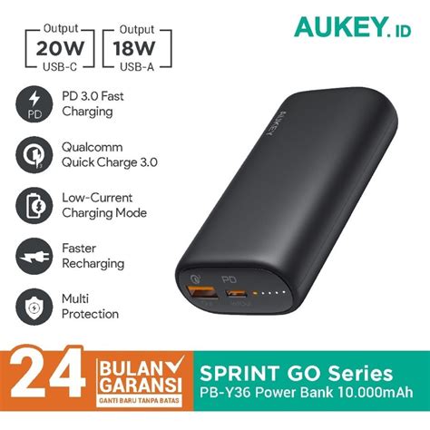 Jual Aukey Powerbank Mah W Black Power Delivery Power Bank