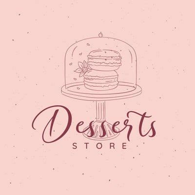 Pink Beige Soft Abstract Korean Vibe Bakery Logo