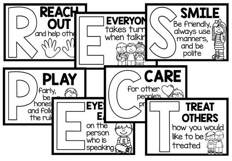 Respect Acrostic Poem Poster Set Classroom Decor Etsy