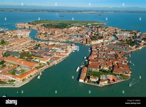 Vue aérienne de l île de Murano lagune de Venise Italie Europe Photo