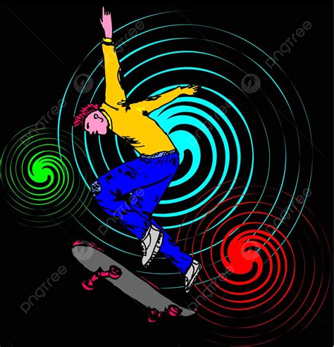 Urbano Skate Espíritu Vector Arte Silueta Deporte Icono Vector PNG