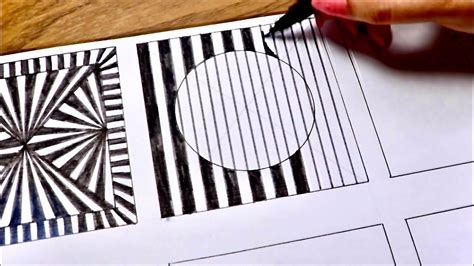 Easy And Quick Optical Illusion Drawings Patterns Tricks Abstract