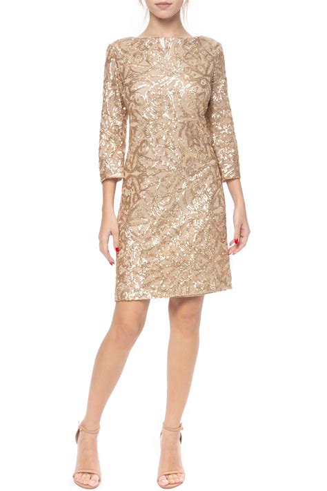 Dress Go Vestido Curto Paet Dourado Dg Marketplace De