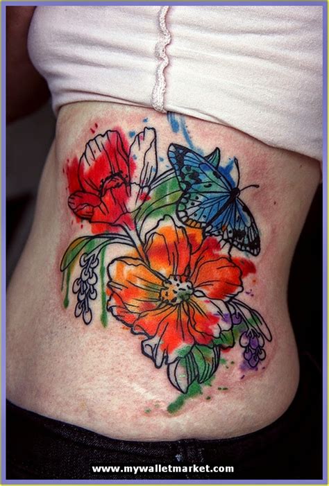 Awesome Tattoos Designs Ideas for Men and Women: Gorgeous Abstract Flower Tattoos Pictures for Girls