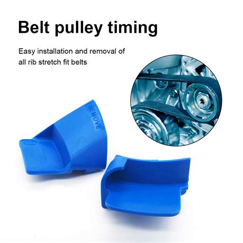 2pcs Stretch Auxiliary Belt Removal Pulley Installation Aid Tool Blue