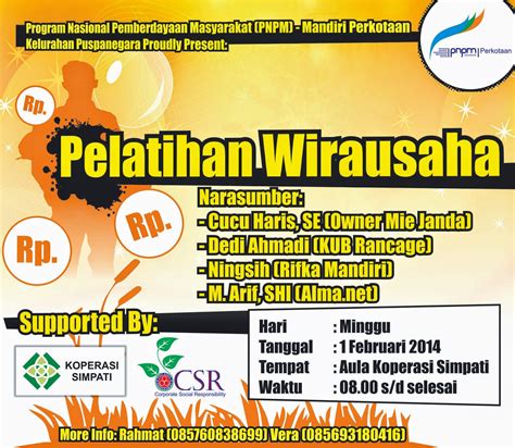 Desain Spanduk Pelatihan Kewirausahaan 2015 - design - printing ...