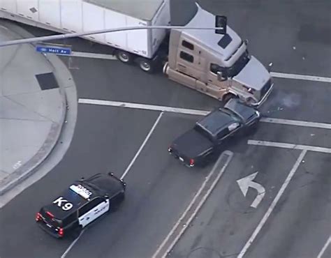 High Speed Chase Ends After Suspect Crashes Into Semi Truck