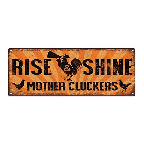 Homebody Accents Outdoor Rise Shine Mother Cluckers X Metal