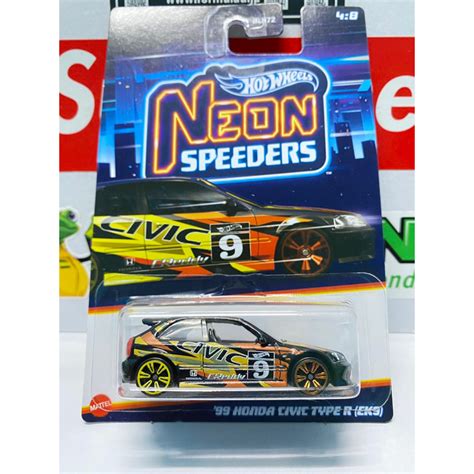 Hot Wheels Series Neon Speeders Honda Civic Type R Ek9 Shopee Malaysia