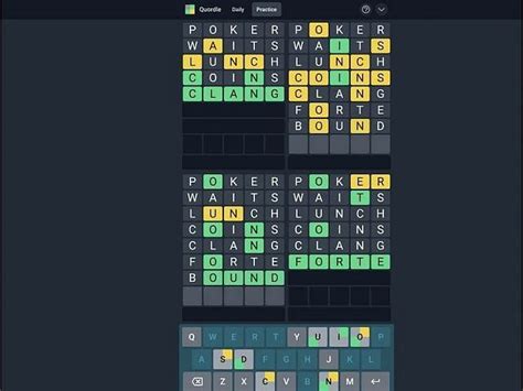 Quordle #97 Sunday May 1, 2022 answers