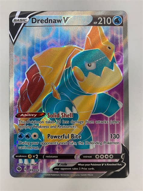 069 073 Drednaw V Full Art Ultra Rare Champions Path Pokemon NM