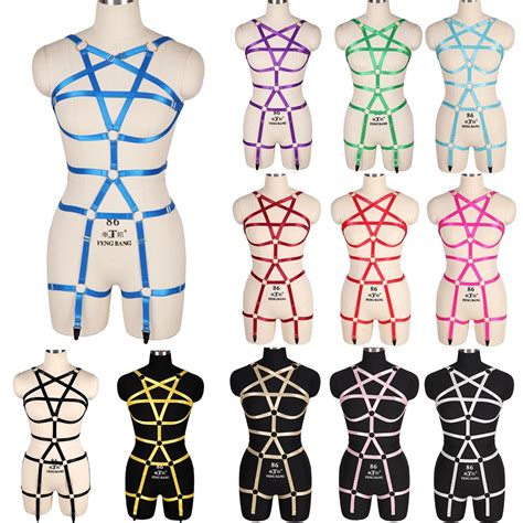 Pentagram Women S Underwear Bra Sword Belt Sexy Lingerie Bondage Chest Set Harness Goth