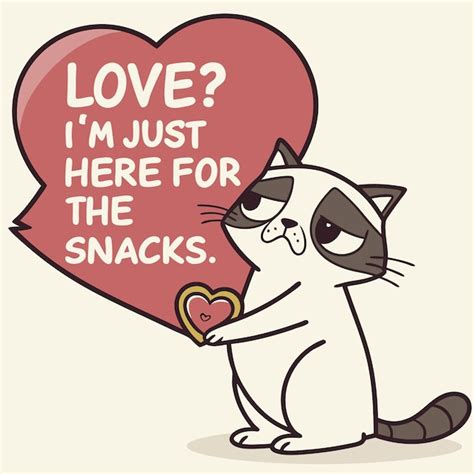 Grumpy Cat Holding A Heart With A Funny Valentines Message Sarcastic