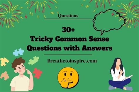 Tricky Common Sense Questions With Trick Answers That Make You