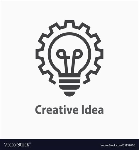 Creative Idea Icon Innovative Solution Logo Vector Image