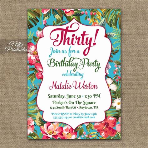 51 Hawaiian theme Party Invitations Printable | Ufreeonline Template