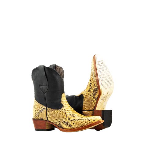 Bota Country Feminina Goodyear Exótica Jácomo Python Nude Fóssil Oil