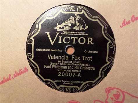 Victor 78 Record 20007paul Whitemanvalenciano More Worryin Ex Jazz