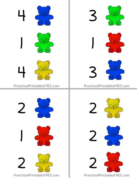 Counting Bears Printable Math Activities – Free Preschool Printables