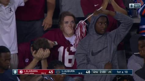 Alabama Misses Late Game Field Goal Vs Auburn Youtube