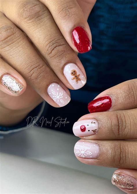 Simple Christmas Nail Designs For Short Nails