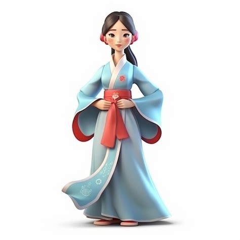 Premium Ai Image Korean 3d Cartoon Female Character High Quality