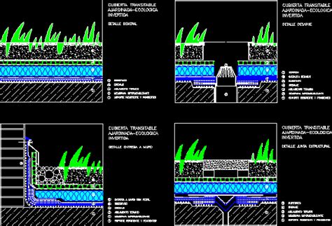 Detalle De Losa Vegetal En Autocad Librer A Cad