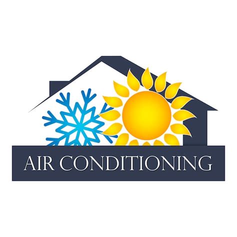 Premium Vector Sun Snowflake And House Silhouette Air Conditioning