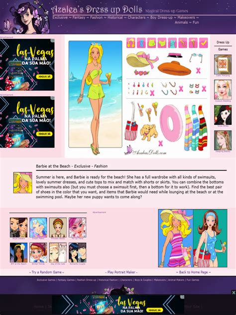 Barbie at the Beach Dress up Game html5 | PDF | Clothing | Fashion