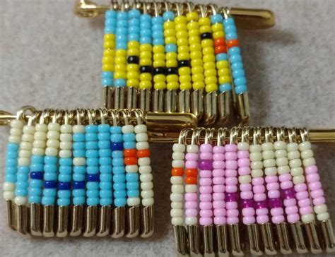 Seed Bead Safety Pin Patterns