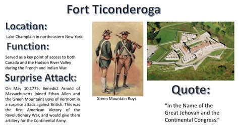 Ppt Fort Ticonderoga Powerpoint Presentation Free Download Id3190972