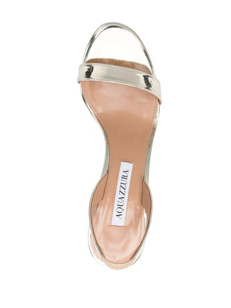 Aquazzura So Nude mm Sandals In Metálico ModeSens
