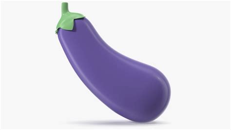 Eggplant Emoji 3d Model 24 3ds Blend C4d Fbx Max Ma Lxo Obj