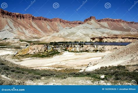 Band-e Amir Lakes, Afghanistan: View of a Travertine Dam Stock Photo ...