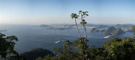 Rio De Janeiro Brazil Skyline Niteroi Sugarloaf Mountain Cable Car