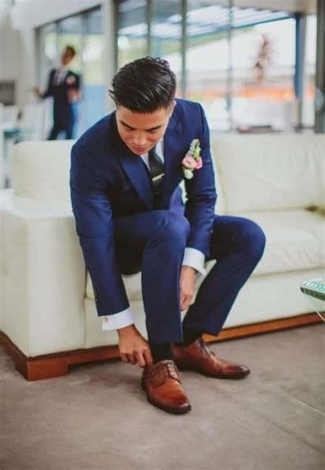 20 Ways To Wear Blue Suits With Brown Shoes Ideas For Men