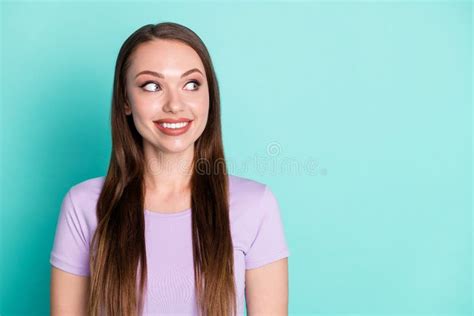 Close Up Portrait Of Her She Nice Attractive Pretty Cheerful Curious