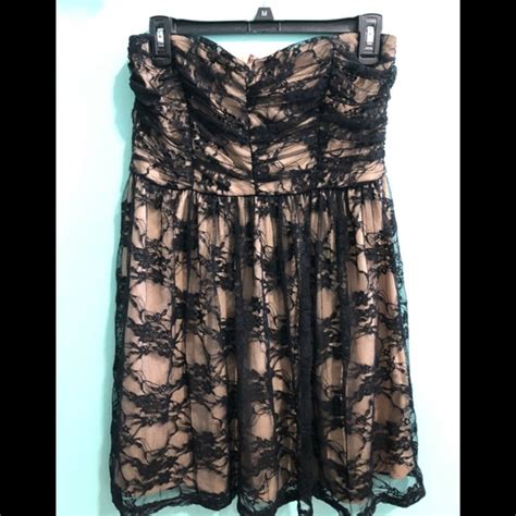 Auw Dresses Super Cute Black Lace And Nude Lining Poshmark